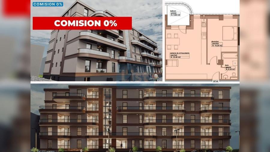 Apartament de vanzare, 2 camere, lift, bloc nou, comision 0% - 1