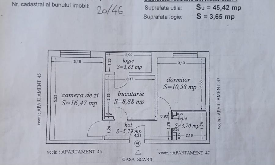Apartament cu 2 camere în CET