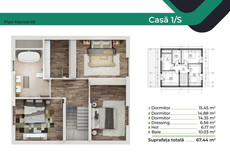 Casă individuală cu 5 camere cu Canalizare în Șura Mică