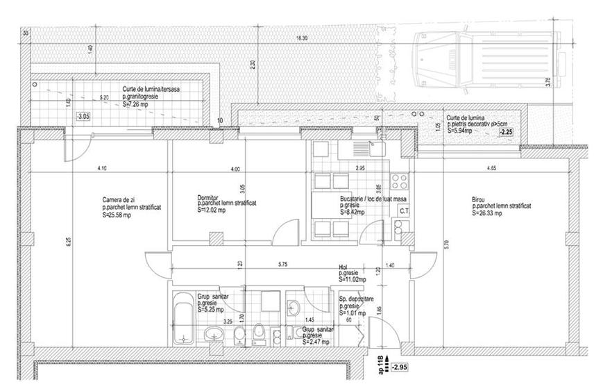 Apartament cu 3 camere decomandat în Central