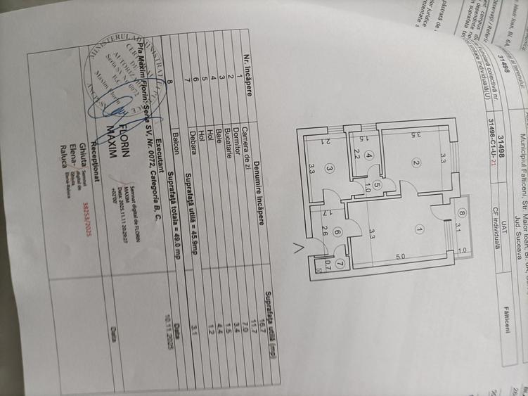 Apartament cu 2 camere în Fălticeni