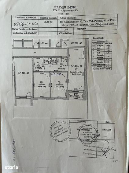 Apartament cu 3 camere decomandat în Chiajna