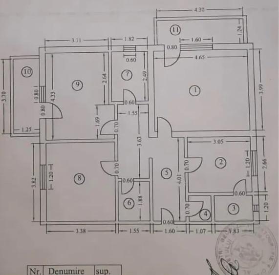 Apartament cu 3 camere decomandat în Central