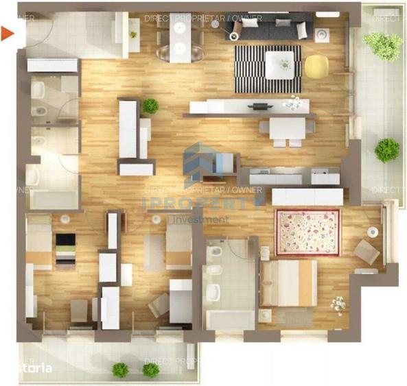 Apartament cu 4 camere în Central