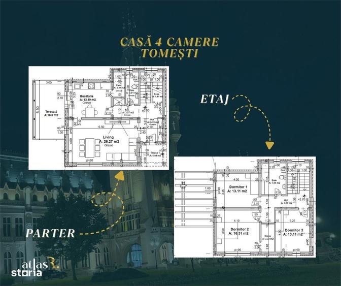 Casă cu 4 camere în Tomești