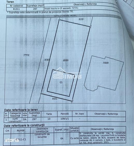 Casă cu 4 camere cu Teren 343 Mp în Comișani