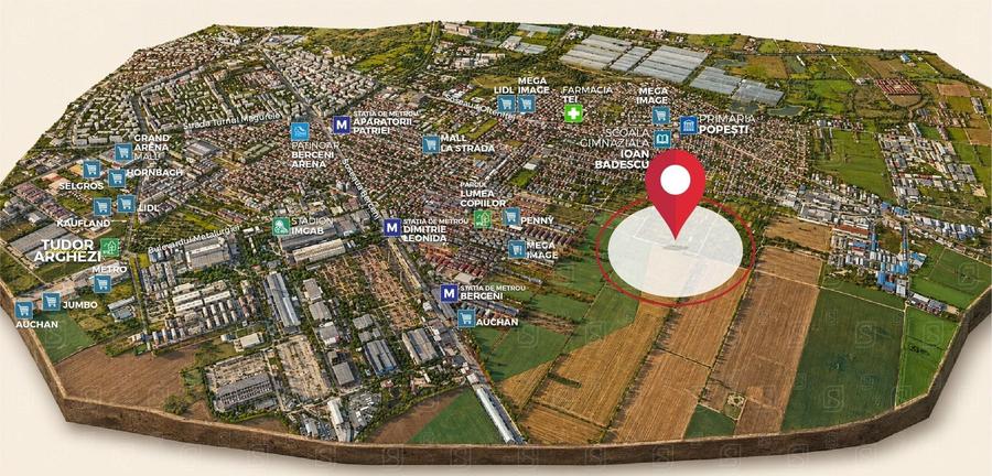 Teren Construcții intravilan de 2060 mp, în Central