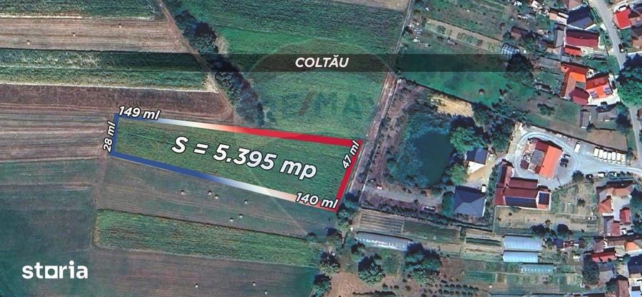 Teren de 902 mp, în Coltău