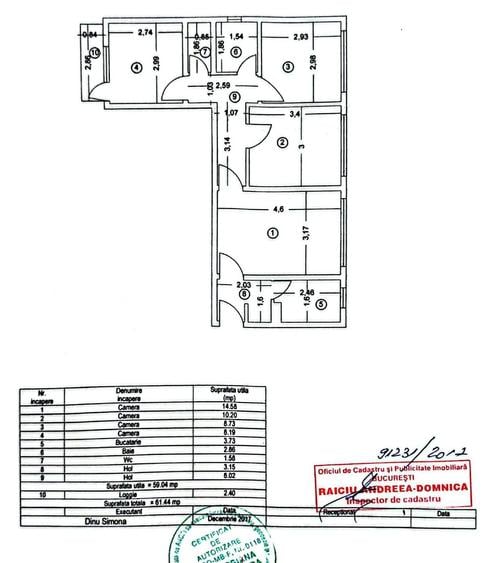 Apartament cu 4 camere semidecomandat în Apusului