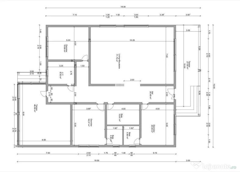 Casă cu 5 camere cu Teren 1300 Mp în Recea