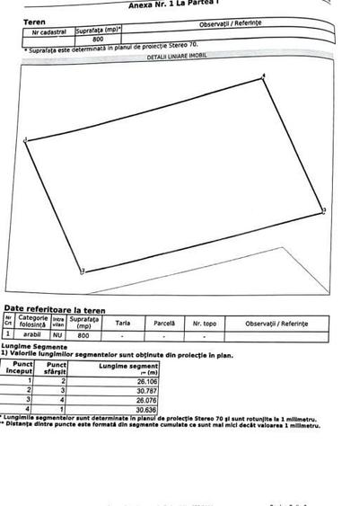 Teren 800 mp, viitor intravilan cu deschidere de 31 m - Matei Corvin - 1