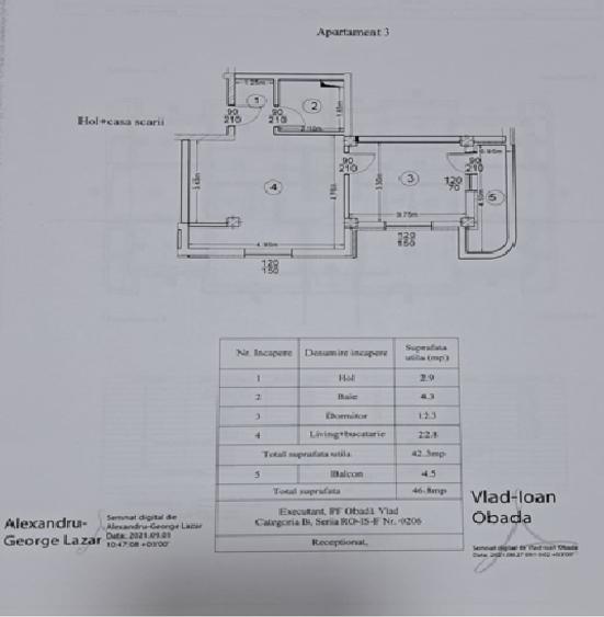 Apartament cu 2 camere semidecomandat în Bucium