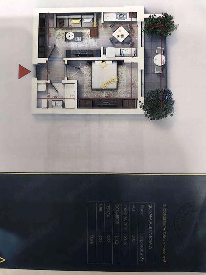 Apartament cu 2 camere semidecomandat în Titan