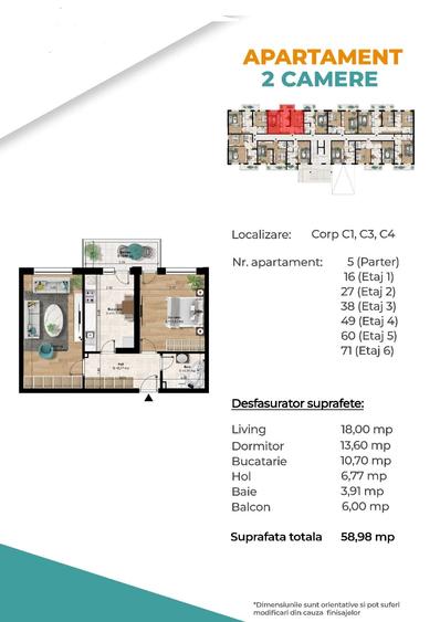 Berceni-Metrou Berceni-Apartament 2 camere-tva 21% inclus-PROMOTIE - 8