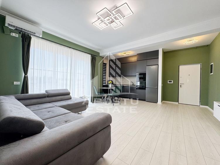 Apartament cu 2 camere semidecomandat, mobilat în Giroc