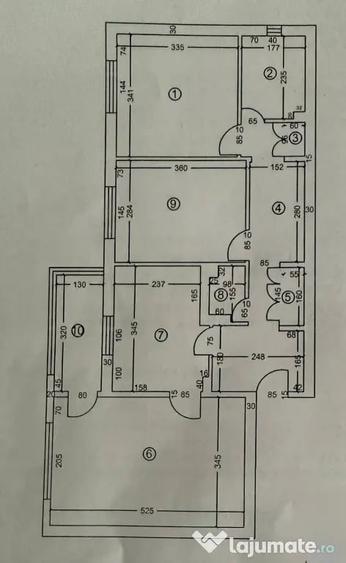 Apartament cu 3 camere decomandat în Brazda lui Novac
