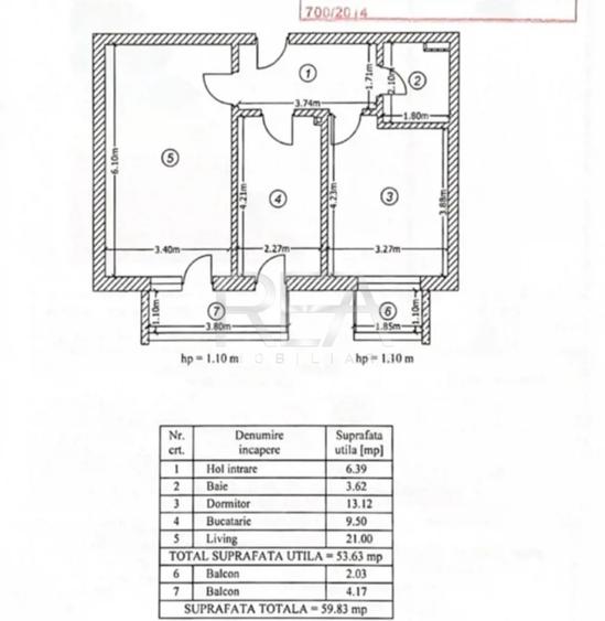 Apartament cu 2 camere decomandat, mobilat în Metalurgiei