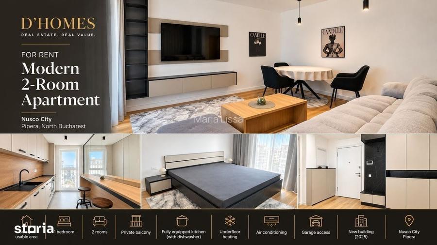 For Rent | Modern 2-Room Apartment | 54 sqm | Nusco City