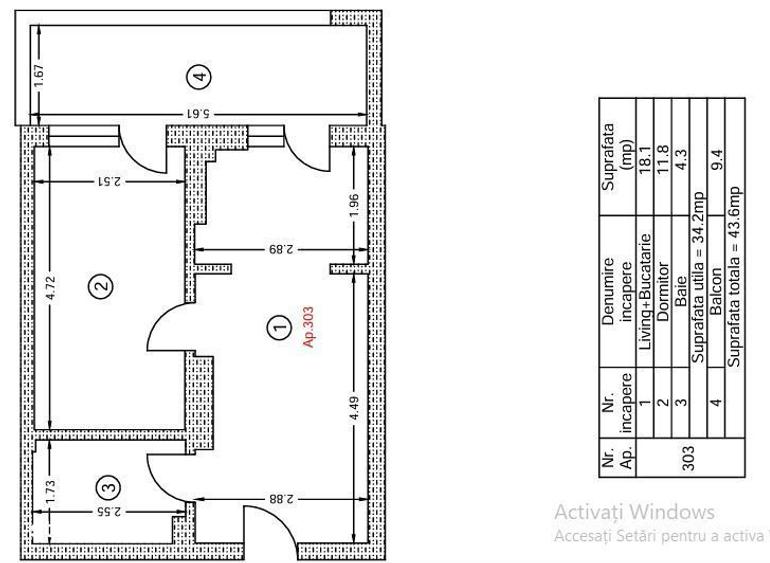 2cam tip studio/5-7min pietonal Auchan/metrou Berceni - 2