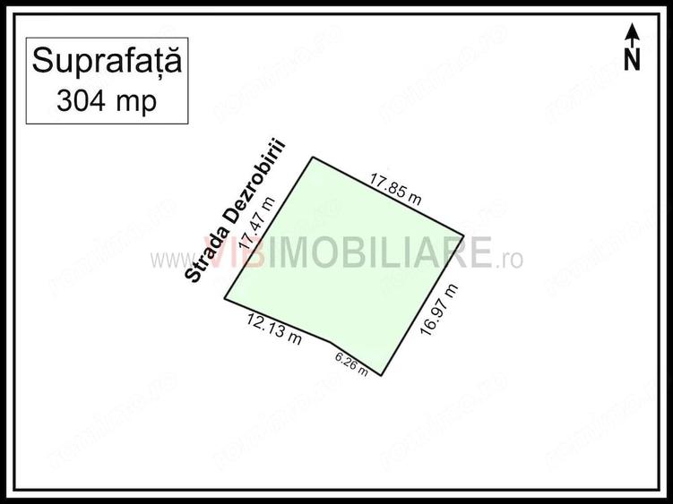 Teren de 304 mp, în Militari