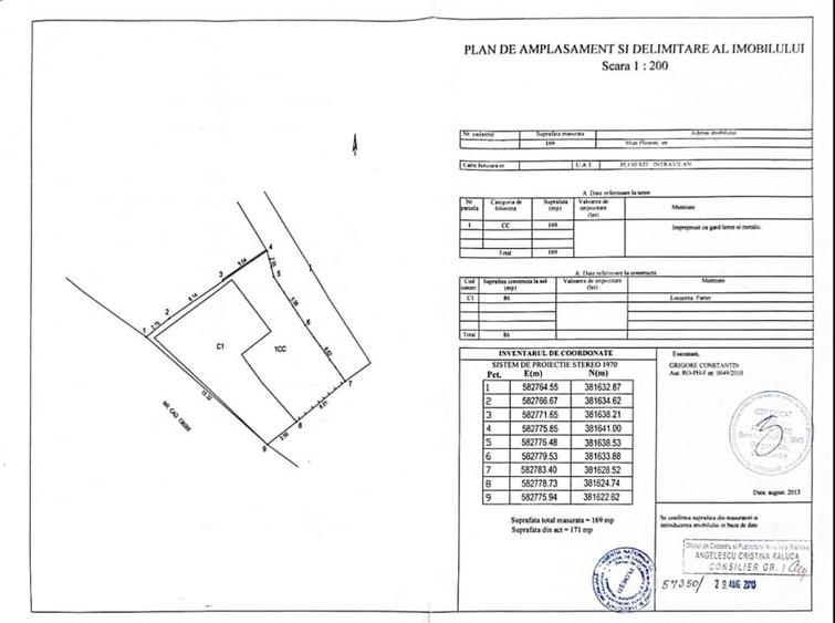 Casă individuală cu 3 camere cu Canalizare în Buna Vestire