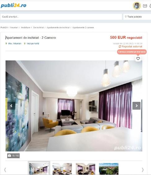 Apartament cu 2 camere semidecomandat în Central