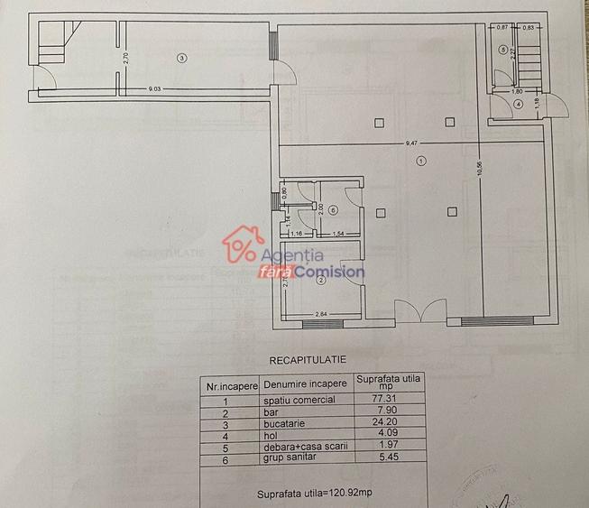 Spațiu comercial, de 114 mp, în Podul de Piatră