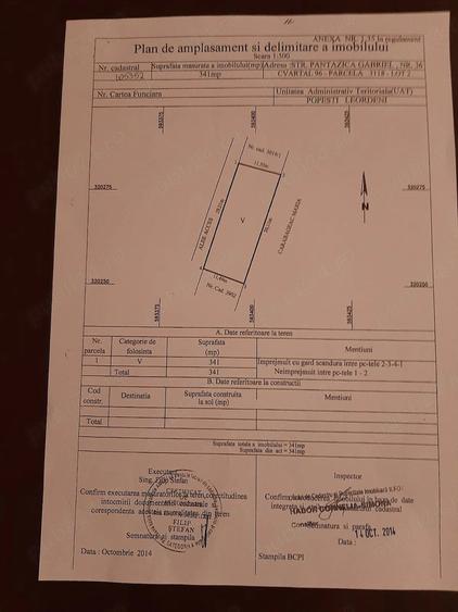 Teren de 341 mp, în Central