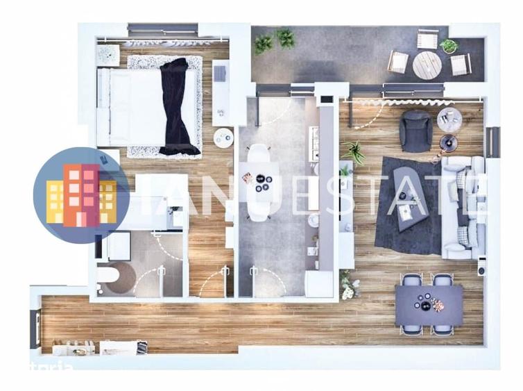 Apartament cu 2 camere decomandat în Obor