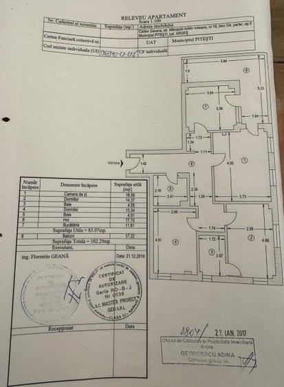 Apartament cu 3 camere decomandat, mobilat în Găvana Platou