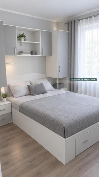 Apartament cu 2 camere semidecomandat, mobilat în Micro 38