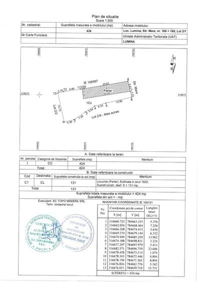 Casă cu 4 camere în Lumina