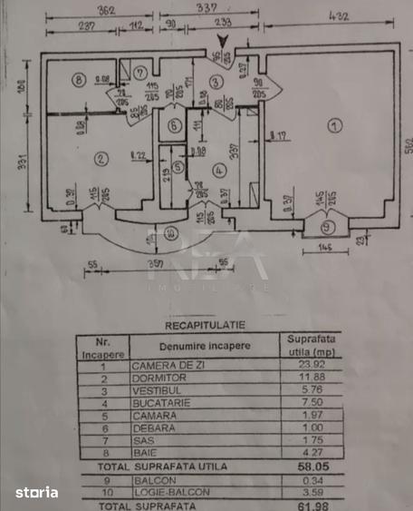 2 camere decomandat, 2/8, 62mp, anvelopat-Stirbei Voda-Berzei - 1