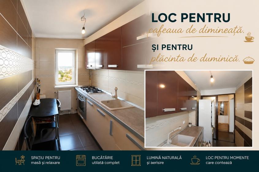 Apartament cu 3 camere semidecomandat, mobilat în Tomis Nord