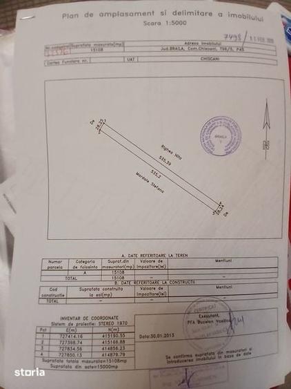 Teren de 32600 mp, în Chiscani