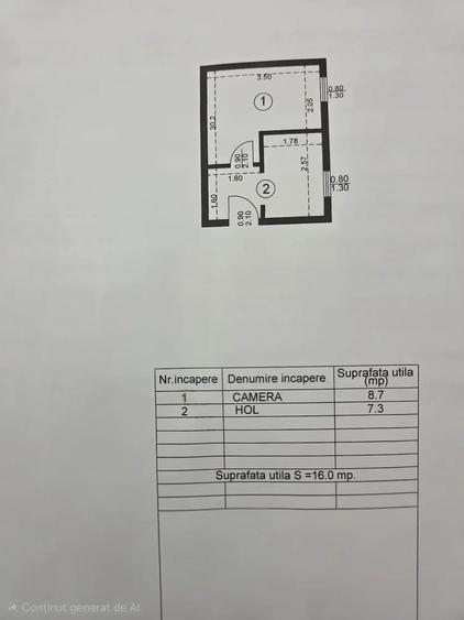 Garsonieră nedecomandată în Bularga