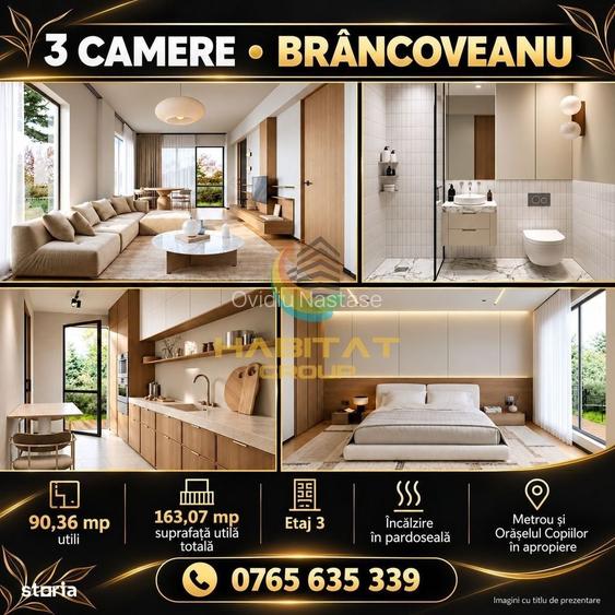 Apartament decomandat 3 camere 163 mp Brancoveanu