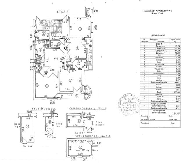 Apartament cu 4 camere în Armeneasca