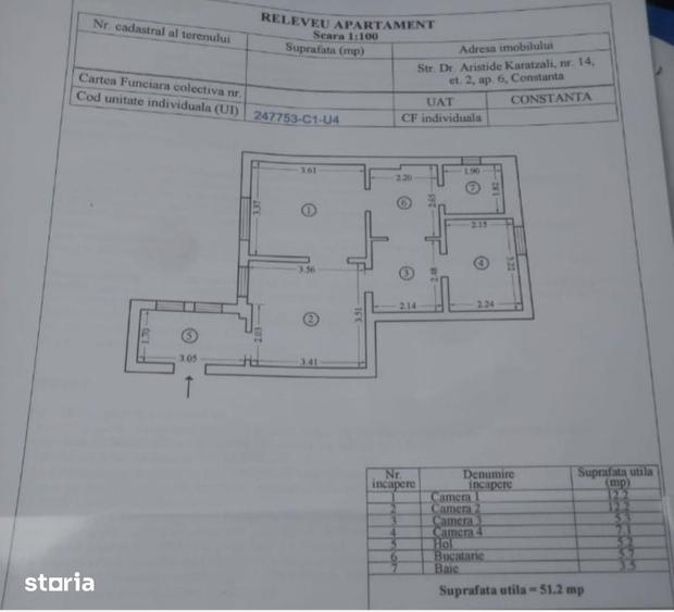 Apartament cu 3 camere nedecomandat în Peninsula