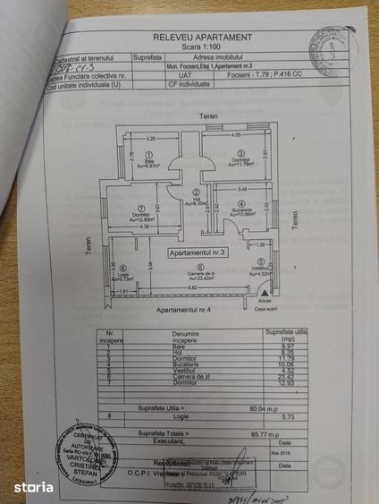 Apartament cu 3 camere în Brăilei