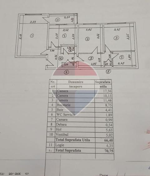 Apartament cu 3 camere decomandat, mobilat în Uverturii