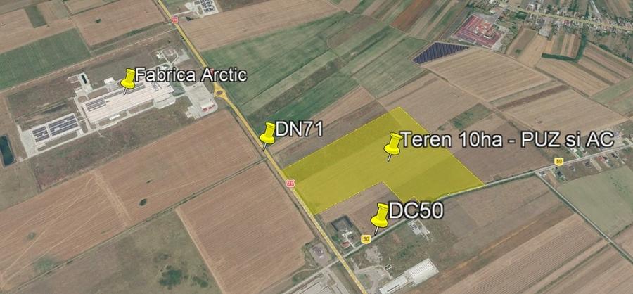 Teren Construcții intravilan de 99330 mp, în Ulmi
