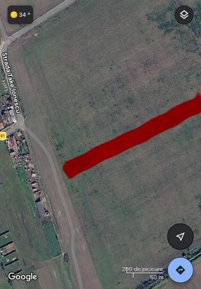 Teren agricol extravilan de 3800 mp, în Exterior Nord