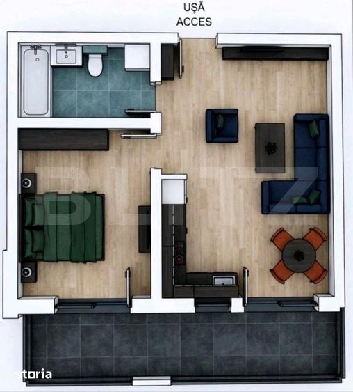 Apartament cu 2 camere în Central