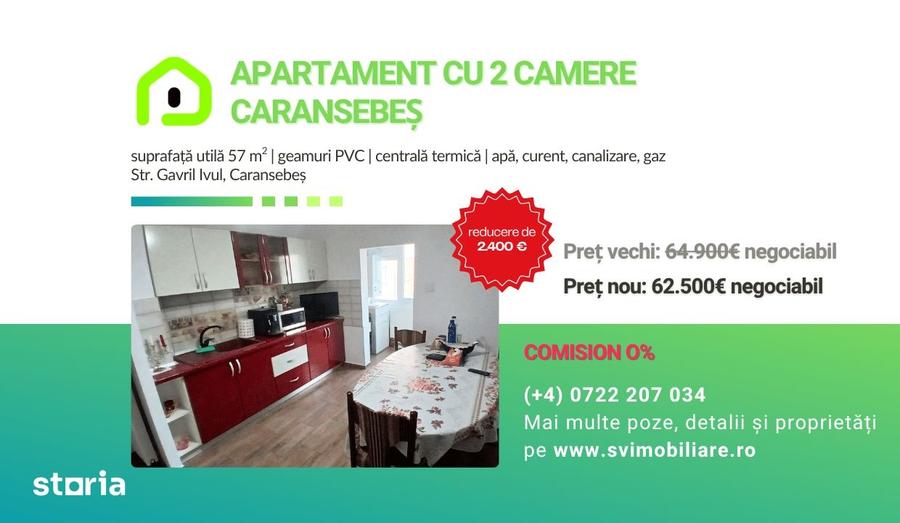 Apartament cu 2 camere decomandat în Central