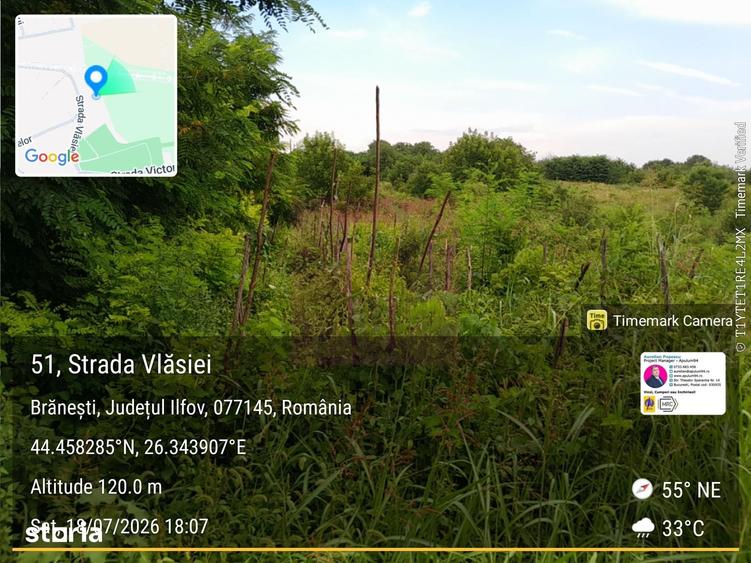 Teren de 567 mp, în Brănești