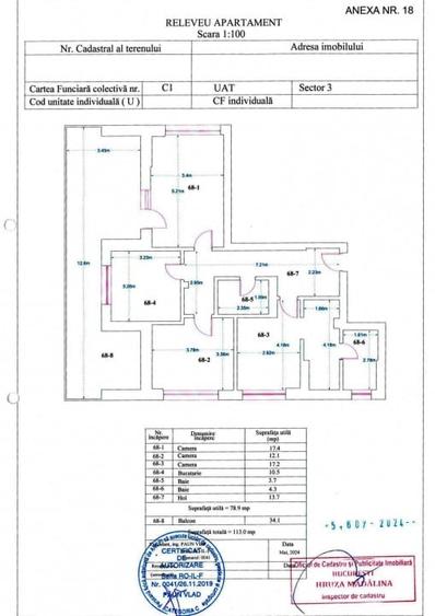 Apartament cu 3 camere decomandat în Titan