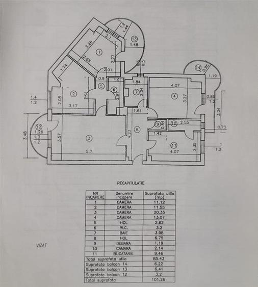 Apartament cu 4 camere decomandat, mobilat în Nicolina
