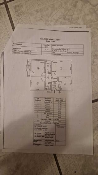 Apartament cu 3 camere decomandat în Nerva Traian