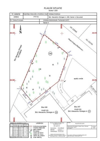 Teren Construcții intravilan de 472 mp, în Alexandru Obregia